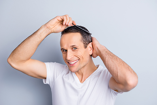 Happy Hair transplant patient