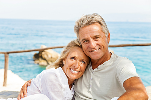 Couple with full hair